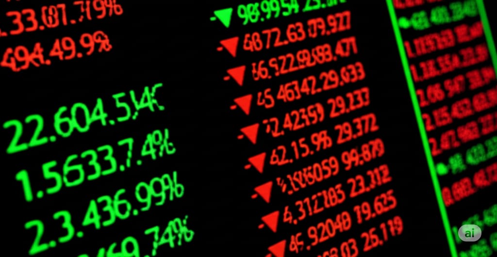 Manos de un trader analizando datos del mercado en un portátil.